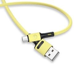 USB/Type-C laidas USAMS, geltonas, 100cm kaina ir informacija | Laidai telefonams | pigu.lt