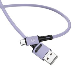 Кабель USB/Type-C USAMS, фиолетовый, 100 см цена и информация | Кабели для телефонов | pigu.lt