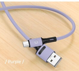 USB/Micro USB кабель USAMS, фиолетовый, 100 см цена и информация | Кабели для телефонов | pigu.lt