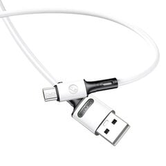 USB/Micro USB кабель USAMS, белый, 100 см цена и информация | Кабели для телефонов | pigu.lt