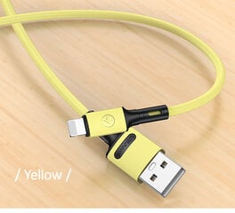 USB/Lightning провод USAMS, желтый, 100 см цена и информация | Кабели для телефонов | pigu.lt