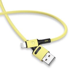 USB/Lightning провод USAMS, желтый, 100 см цена и информация | Кабели для телефонов | pigu.lt