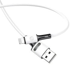 USB/Lightning провод USAMS, белый, 100 см цена и информация | Кабели для телефонов | pigu.lt