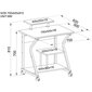 Biuro kompiuterinis stalas Techly, su ratukais ir lentyna цена и информация | Kompiuteriniai, rašomieji stalai | pigu.lt