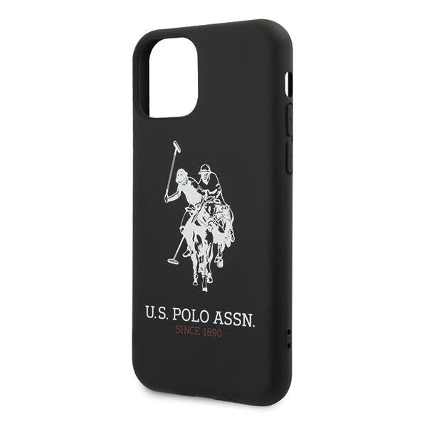US Polo USHCN65SLHRBK, skirtas iPhone 11 Pro Max, juodas kaina ir informacija | Telefono dėklai | pigu.lt