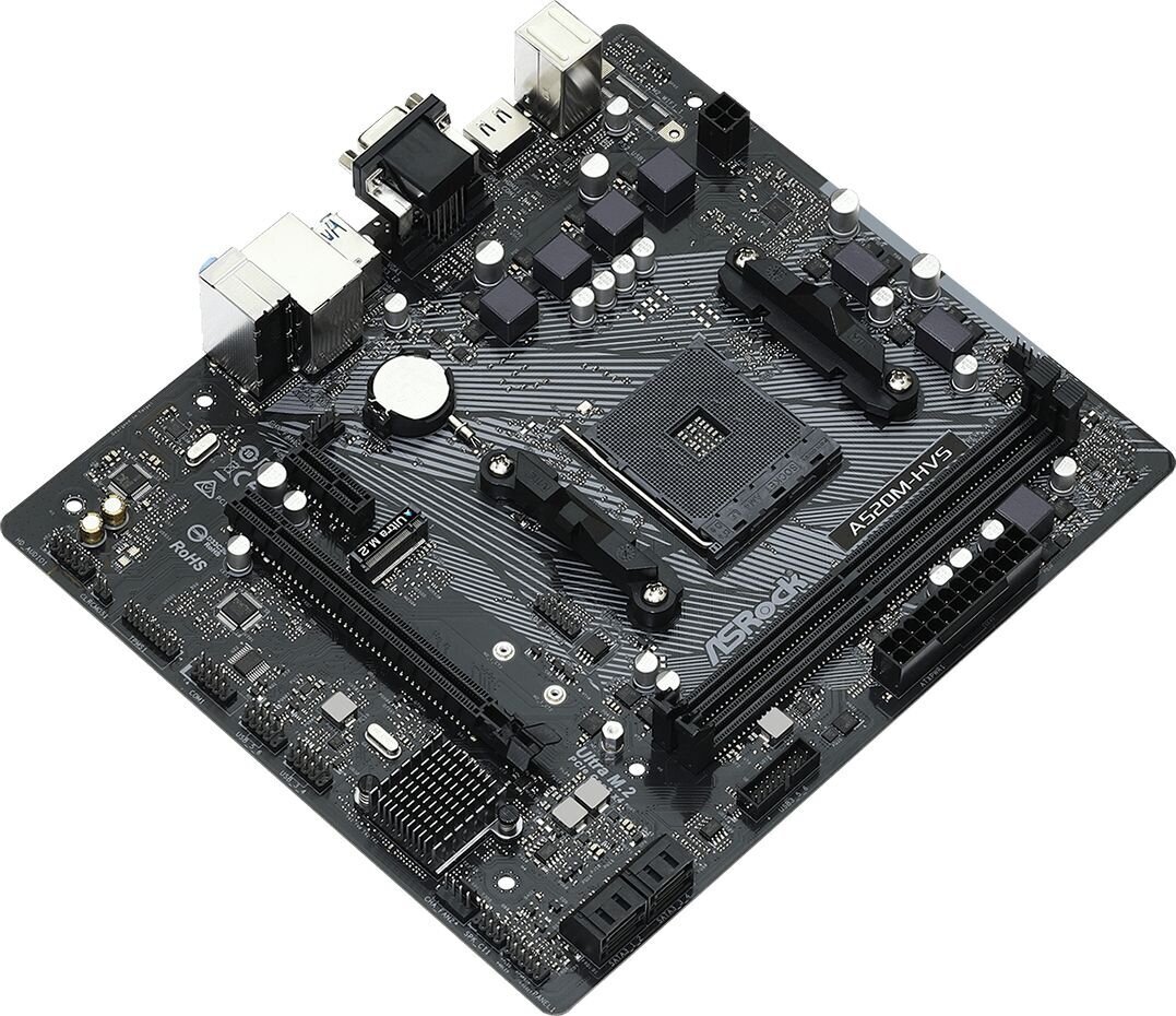 ASRock A520M-HVS kaina ir informacija | Pagrindinės plokštės | pigu.lt