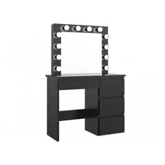 Kosmetinis staliukas Beta 12 LED BLACK kaina ir informacija | Kosmetiniai staliukai | pigu.lt