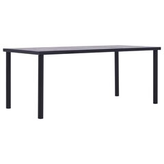 Valgomojo stalas, 200x100x75cm, juodas/pilkas цена и информация | Кухонные и обеденные столы | pigu.lt