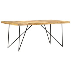 Valgomojo stalas, 180x90x76cm, rudas kaina ir informacija | Virtuvės ir valgomojo stalai, staliukai | pigu.lt