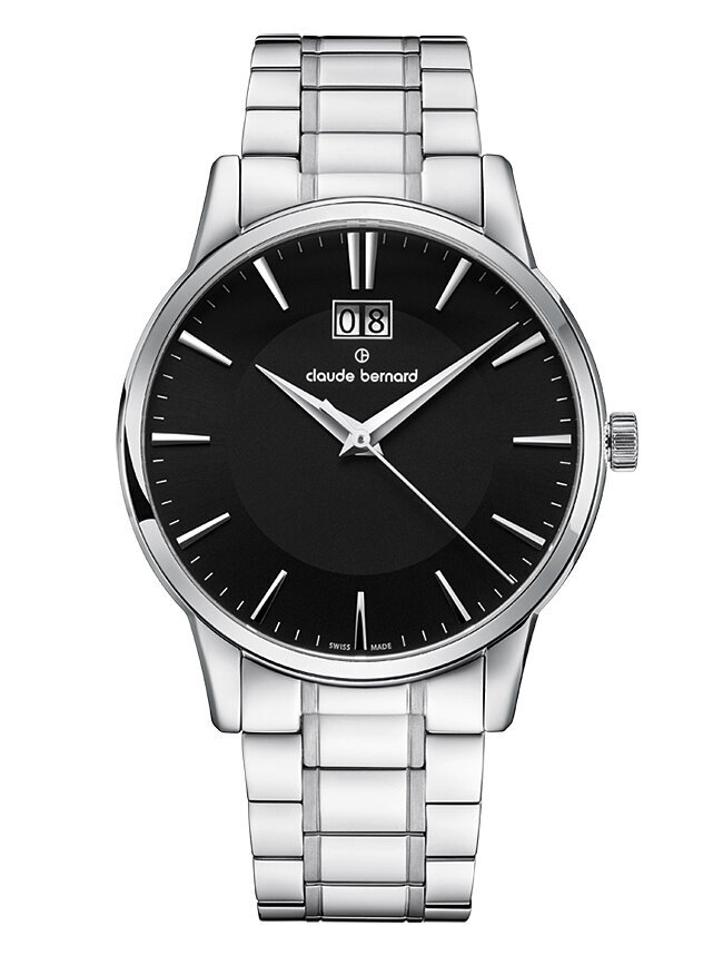 Vyriškas laikrodis Claude Bernard Classic Big Date 63003 3M2 NIN kaina ir informacija | Vyriški laikrodžiai | pigu.lt