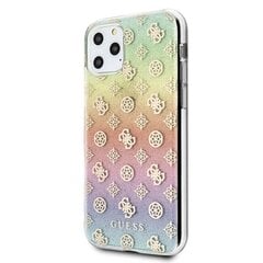 Guess Iridescent 4G Peony, skirtas iPhone 11 Pro, skaidrus/įvairiaspalvis kaina ir informacija | Telefono dėklai | pigu.lt