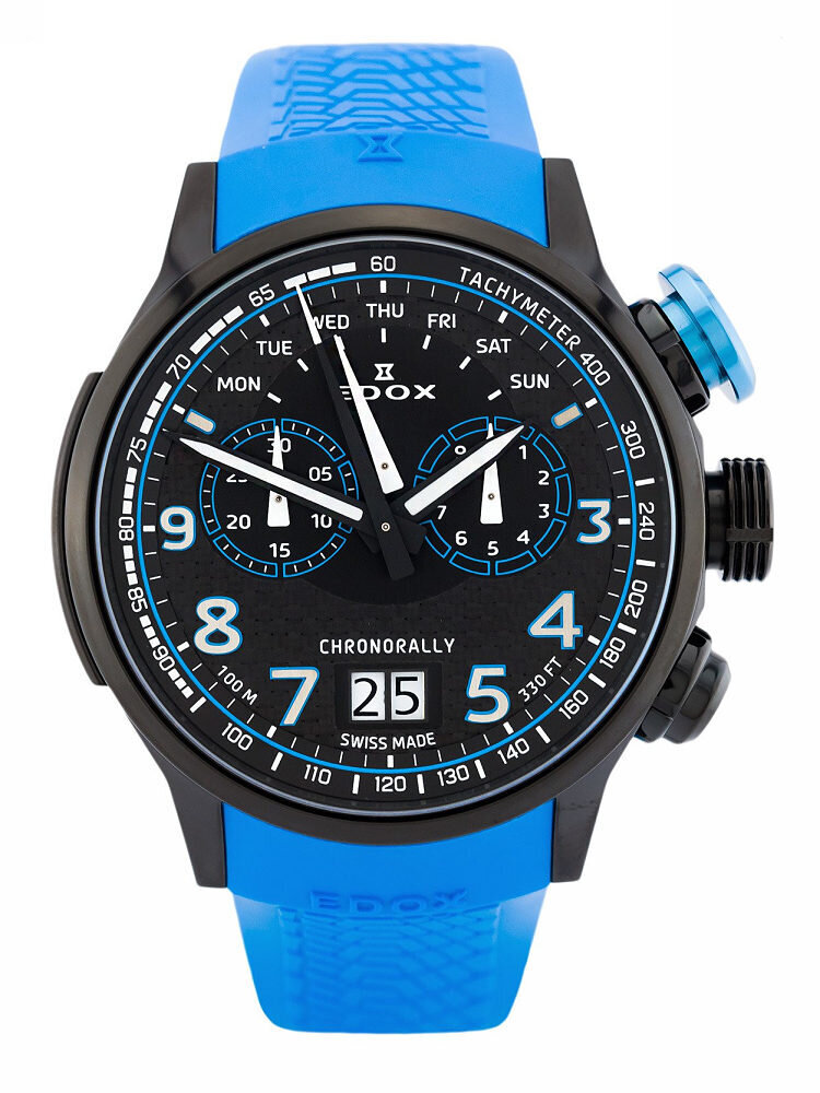 Vyriškas laikrodis Edox Chronorally 38001 TINNBU3 NIBU3 цена и информация | Vyriški laikrodžiai | pigu.lt