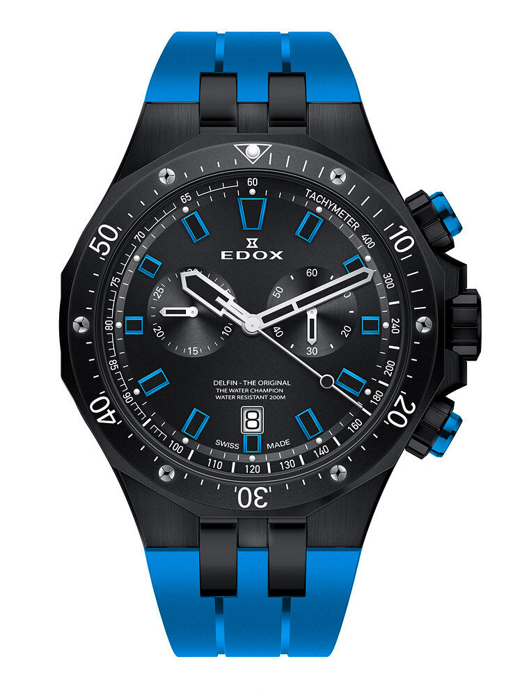 Vyriškas laikrodis Edox Delfin 10109 37NBUCA NIBU цена и информация | Vyriški laikrodžiai | pigu.lt