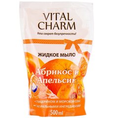 Skystas muilas Vital Charm Orange Apricot, 500 ml kaina ir informacija | Muilai | pigu.lt