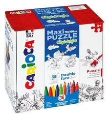 CARIOCA Maxi Puzzle spalvinama dėlionė "Miestas ir džiunglės", 70x100cm kaina ir informacija | Lavinamieji žaislai | pigu.lt