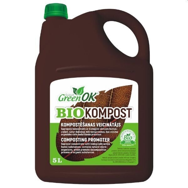 GreenOK BIO KOMPOST kompostavimo priemonė 5L kaina ir informacija | Skystos trąšos | pigu.lt