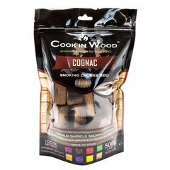 Блоки для копчения из коньячных бочек, Cook In Wood, Cognac BBQ chunks, 500г цена и информация | Коптильни, аксессуары | pigu.lt