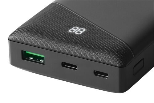 Akumuliatoriaus bankas Deltaco PB-C1000 10000mAh, 1xUSB-C, 1xUSB-A, QuickCharge 3.0, juodas kaina ir informacija | Atsarginiai maitinimo šaltiniai (power bank) | pigu.lt