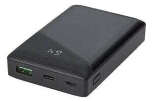 Блок аккумуляторов Deltaco PB-C1000 10000mAh, 1xUSB-C, 1xUSB-A, QuickCharge 3.0, черный цена и информация | Зарядные устройства Power bank | pigu.lt