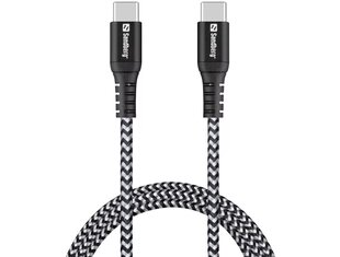 SANDBERG Survivor USB-C- USB-C Cable 1M цена и информация | Кабели для телефонов | pigu.lt