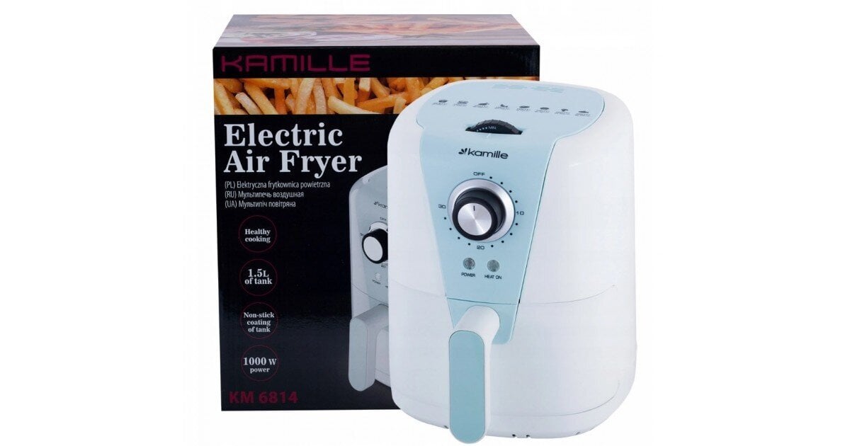 AIR FRYER karšto oro gruzdintuvė 1,5 L KAMILLE 6814 kaina ir informacija | Gruzdintuvės | pigu.lt