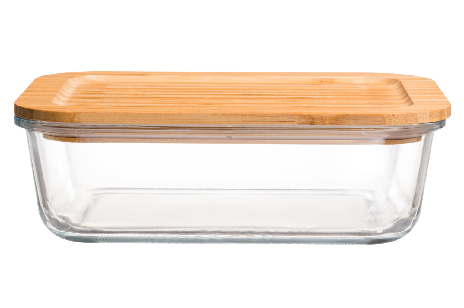 Maku stiklinis indas su bambukiniu dangčiu, 1,52 l kaina ir informacija | Maisto saugojimo  indai | pigu.lt