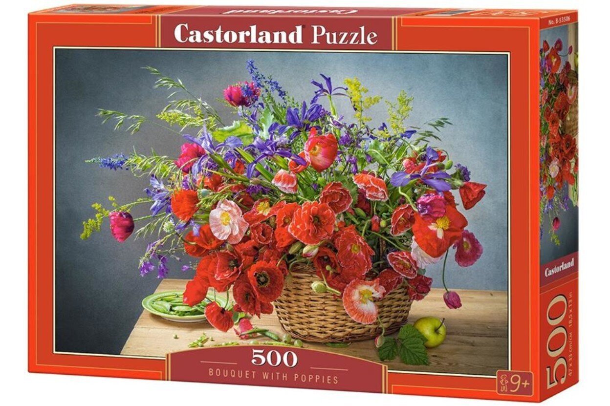 Dėlionė Castorland Bouquet of Poppies, 500 det. kaina ir informacija | Dėlionės (puzzle) | pigu.lt