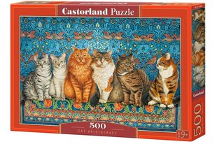 Dėlionė Castorland Cat Aristocracy, 500 det. kaina ir informacija | Dėlionės (puzzle) | pigu.lt