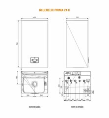 Газовый котёл BLUEHELIX TECH RRT 24 C цена и информация | Отопительные котлы и аккумуляторные баки | pigu.lt