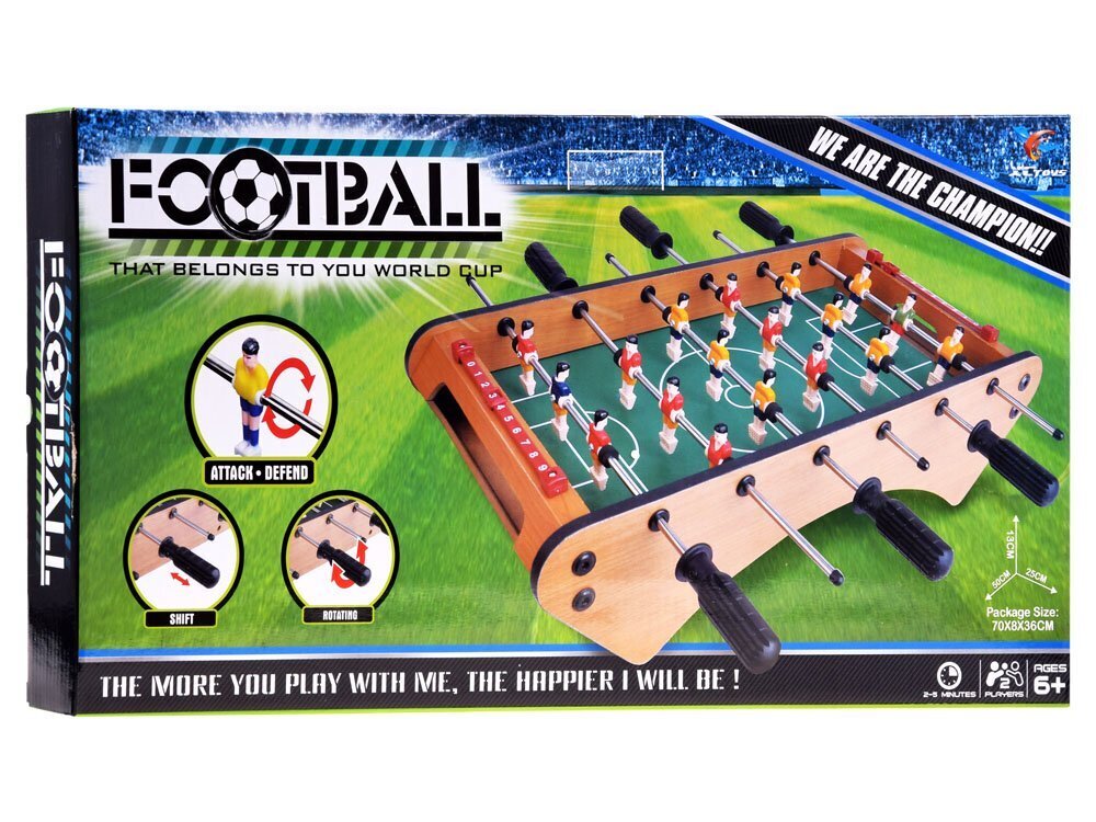 Medinis stalo futbolo žaidimas kaina ir informacija | Stalo žaidimai, galvosūkiai | pigu.lt