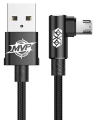 Угловой кабель Baseus MVP USB - microUSB, 1.0 м, 2А черный цена и информация | Кабели для телефонов | pigu.lt