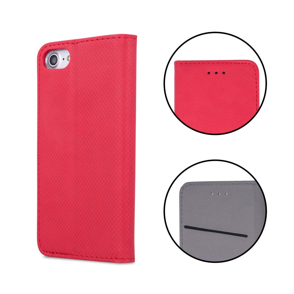 OEM Smart Magnet Case skirtas Xiaomi Redmi Note 7, raudonas цена и информация | Telefono dėklai | pigu.lt