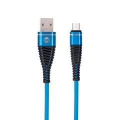 Forever Shark cable USB - microUSB 1,0 м 2A blue цена и информация | Кабели для телефонов | pigu.lt