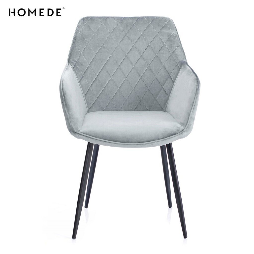 Kėdė Homede Vialli, šviesiai pilka kaina ir informacija | Virtuvės ir valgomojo kėdės | pigu.lt