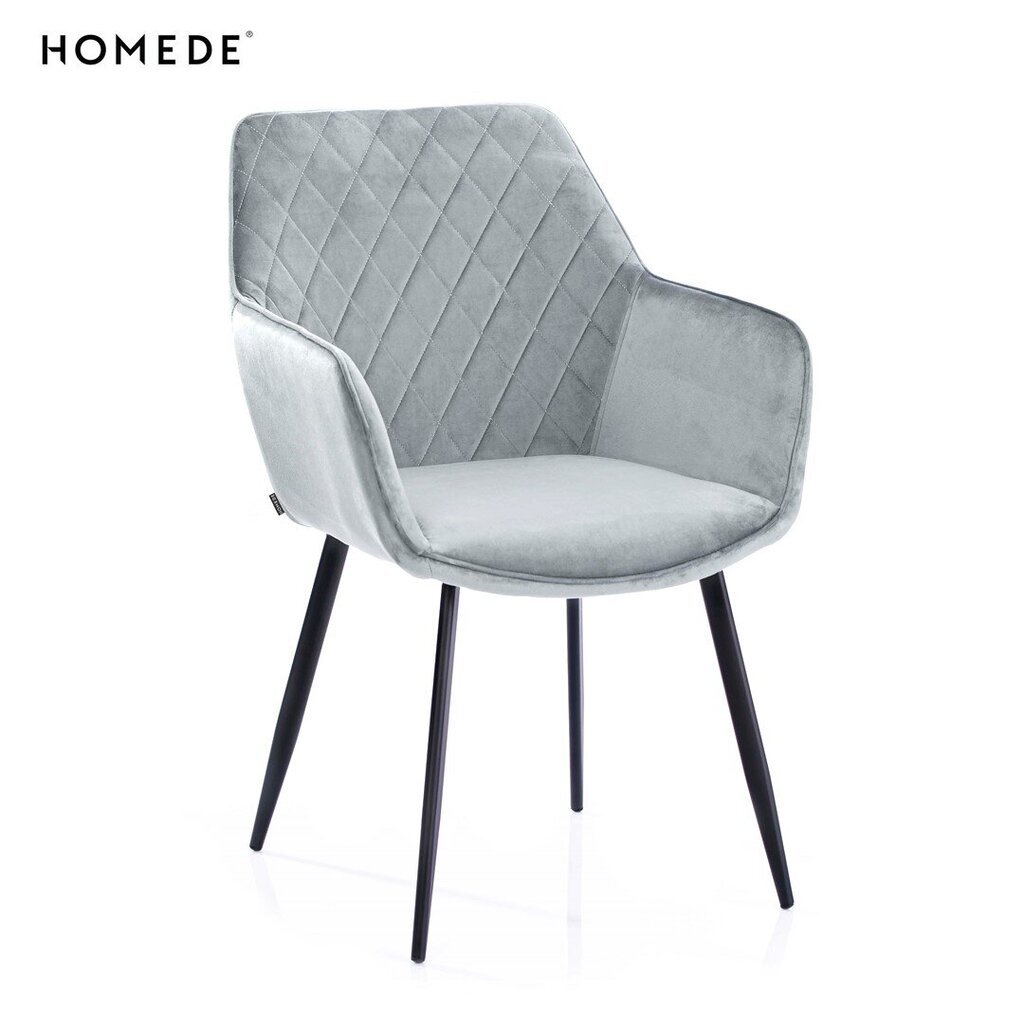 Kėdė Homede Vialli, šviesiai pilka цена и информация | Virtuvės ir valgomojo kėdės | pigu.lt