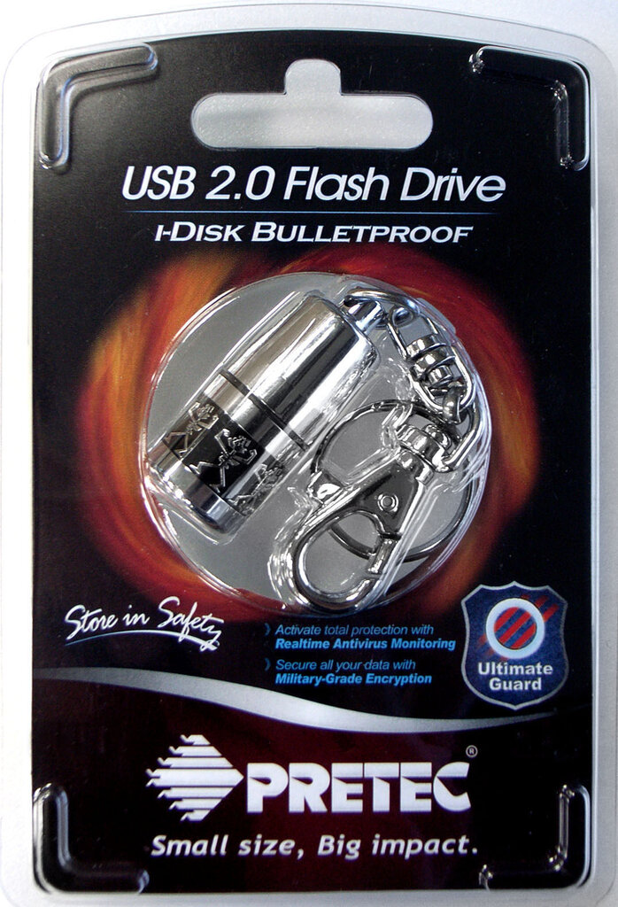 Atmintinė PRETEC i-Disk Bulletproof 32 GB, USB 2.0 kaina ir informacija | USB laikmenos | pigu.lt