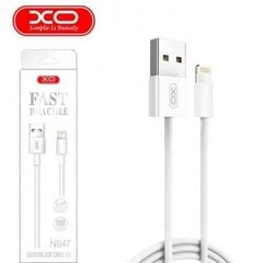 Кабель XO USB - Lightning, NB47, 2,4А, белый, 1,0 м цена и информация | Кабели для телефонов | pigu.lt