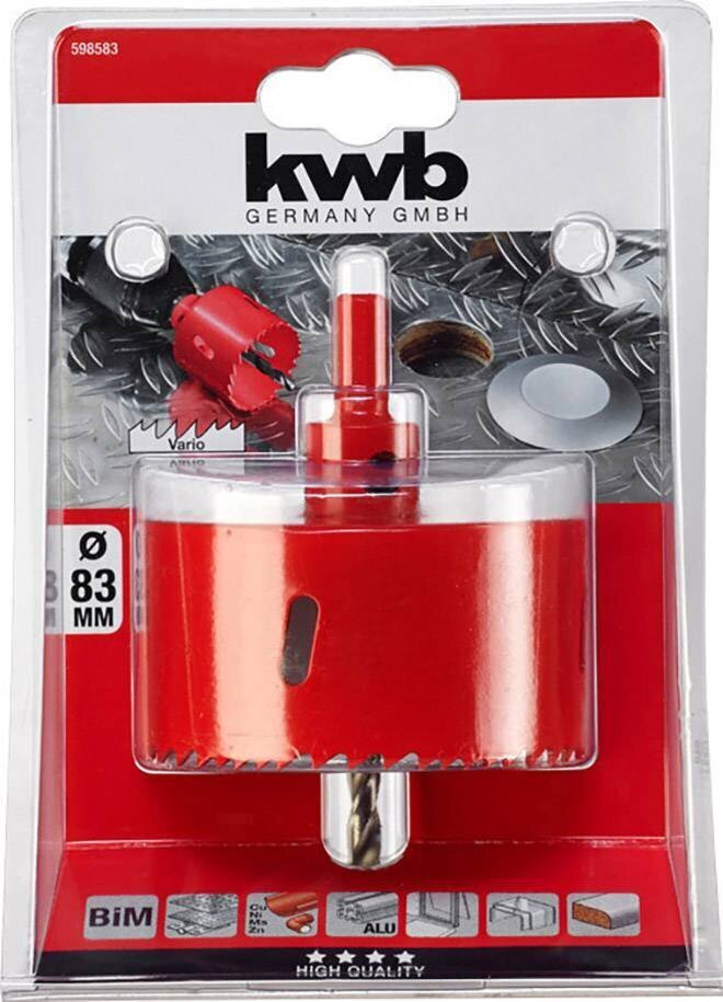 Gręžimo karūna Kwb HSS BI-METAL,83mm kaina ir informacija | Mechaniniai įrankiai | pigu.lt