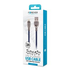 Forever Tornado, USB - Lightning, 1 m kaina ir informacija | Laidai telefonams | pigu.lt