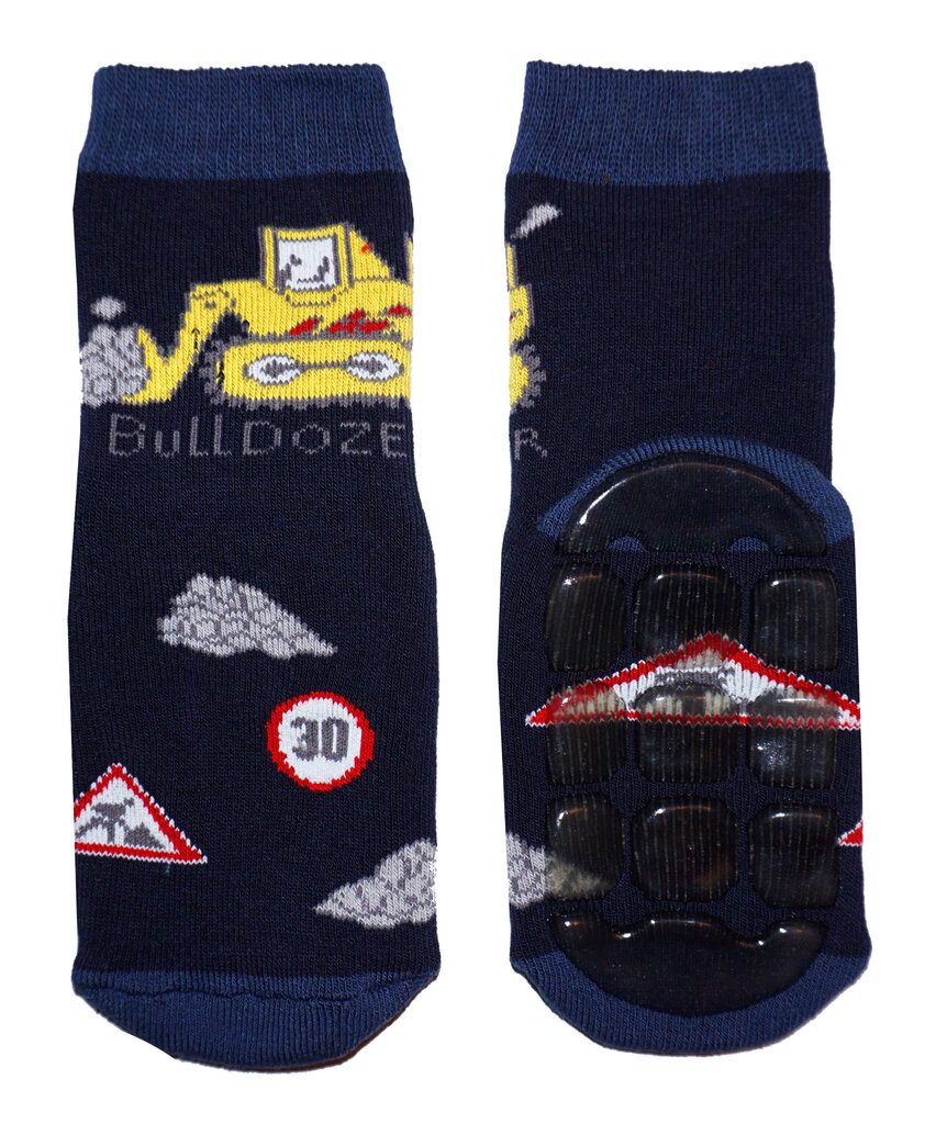 Vaikiškos neslystančios kojinės ropojimui - Buldozeris kaina ir informacija | Kojinės, pėdkelnės kūdikiams | pigu.lt