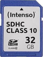 Карта памяти Intenso, SDHC, 32 Гб, C10/3411480 цена и информация | Карты памяти для телефонов | pigu.lt