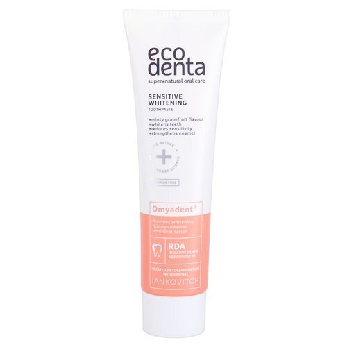 Balinanti dantų pasta Ecodenta Toothpaste Omyadent Sensitive Whitening, 100ml kaina ir informacija | Dantų šepetėliai, pastos | pigu.lt