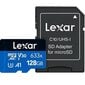 LEXAR 633X MICROSDHC/SDXC W/ADAP (V30) R95/W45 128GB kaina ir informacija | Atminties kortelės fotoaparatams, kameroms | pigu.lt