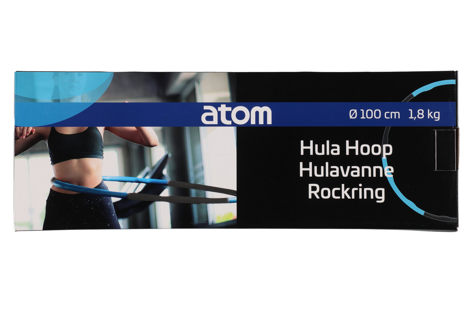 Gimnastikos lankas Atom Sports Hula Hoop, 1,8 kg kaina ir informacija | Gimnastikos lankai ir lazdos | pigu.lt