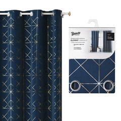 Room99 GLAMMY Curtain 140x250 Dark blue цена и информация | Шторы, занавески | pigu.lt