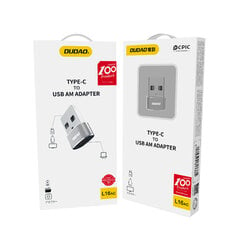 Dudao адаптер USB Type-C на USB (L16AC серый) цена и информация | Кабели для телефонов | pigu.lt