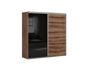 Шкаф BRW Flex 220, коричневый/черный цена и информация | Шкафы | pigu.lt