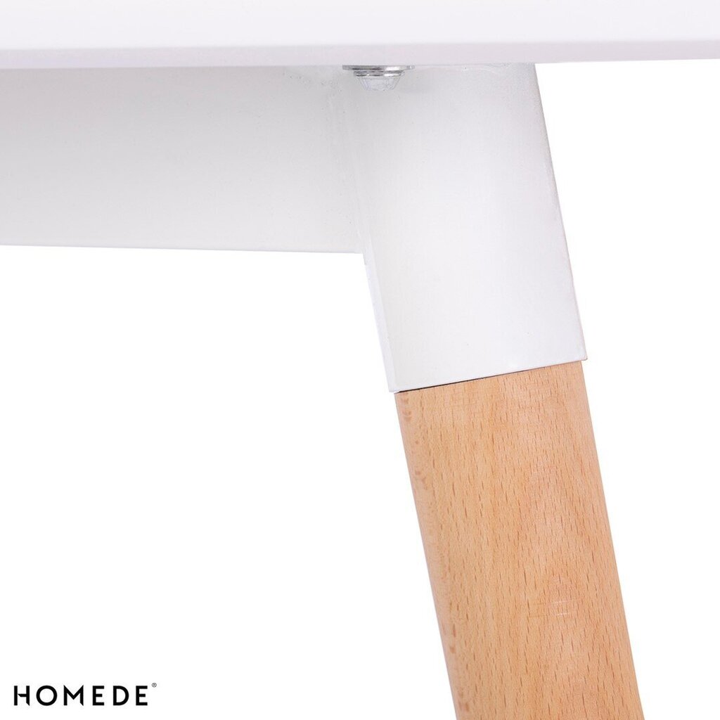 Stalas Homede Elle 120x60 cm, baltas/rudas цена и информация | Virtuvės ir valgomojo stalai, staliukai | pigu.lt