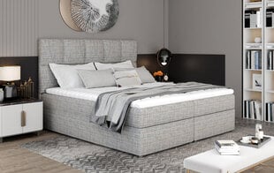 Кровать NORE Glossy 01 145x200 см, светло-серая цена и информация | Кровати | pigu.lt