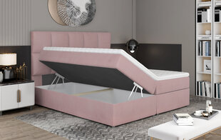 Кровать NORE Glossy 145x200 см, синяя цена и информация | Кровати | pigu.lt